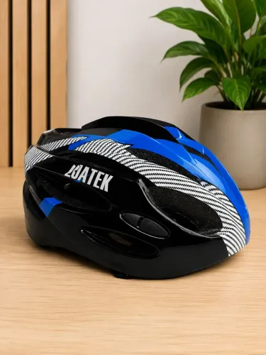 Capacete de ciclismo Luatek azul e preto 