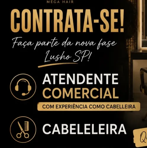 Atendente comercial / cabeleira