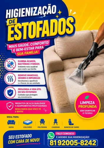  ? HIGIENIZAÇÃO DE ESTOFADOS DELIVERY ?