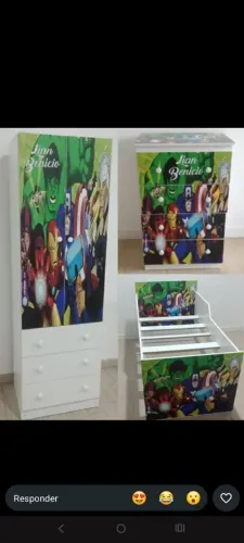 Kit infantil com cama cômoda e guarda na PROMOÇÃO 