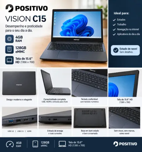 Notebook Positivo Vison C15 lumina