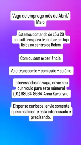VAGA DE VENDEDOR