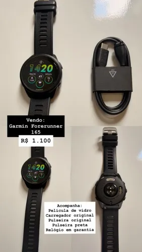 Garmin 165 - Perfeito estado com película e pulseira extra