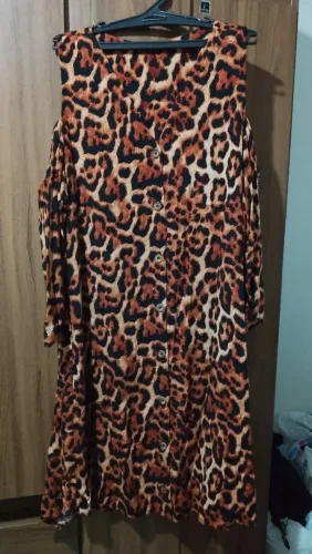 Vestido estampado print animal, marca unaflor