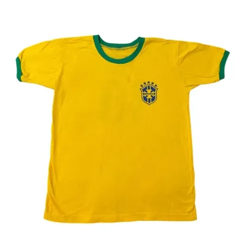 blusa brasil infantil amarela