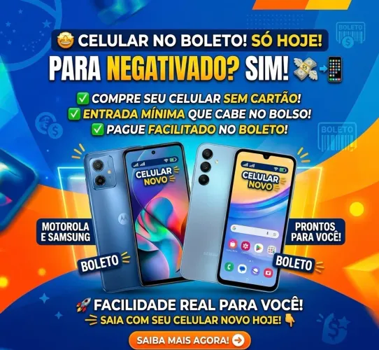 CELULAR NO BOLETO PARA NAGATIVADO