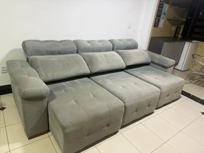 Sofá 3 lugares retrátil