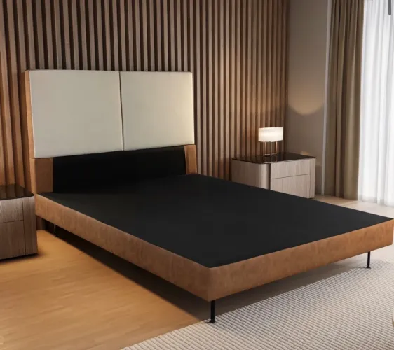 Cama Queen com Cabeceira Design Moderno p765