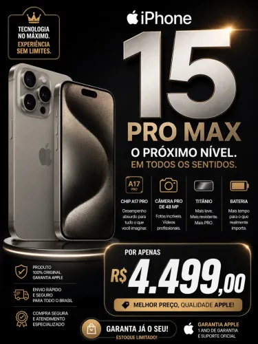 Iphone 15 pro max 256 gb impecável
