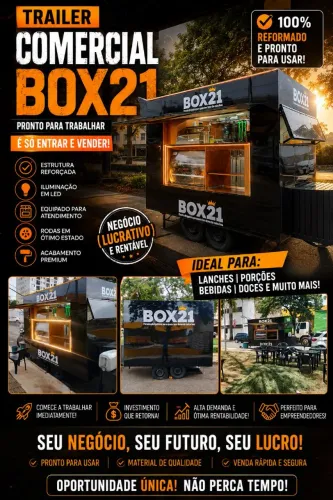 TRAILER GASTRONÔMICO BOX21 COMPLETO | PRONTO PARA TRABALHAR E FATURAR