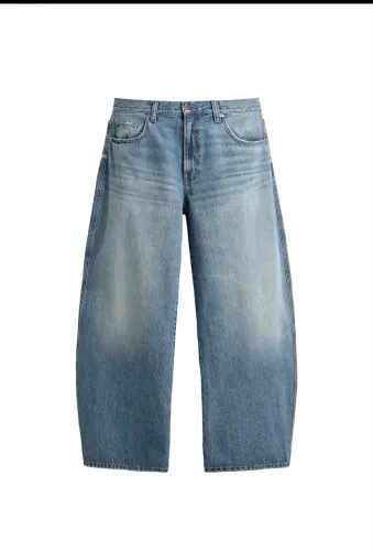 Calça jeans barrel Zara