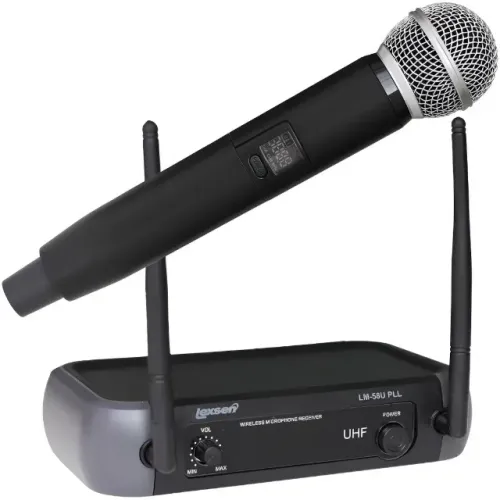 Microfone Bastão de Mão sem fio Multi-Frequências UHF - Lexsen LM-58u PLL