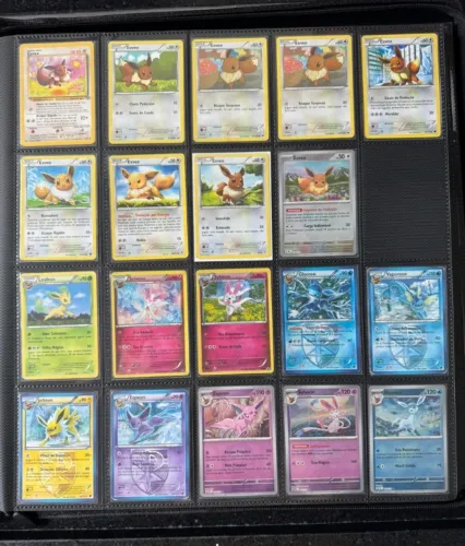 Lote de Cartas Pokémon TCG - Pikachu, Eevee, Squirtle, Holográficas e Promos