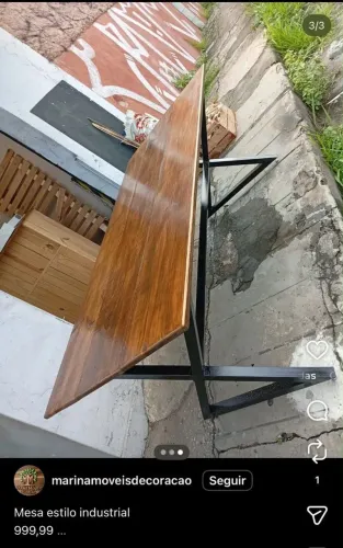 Mesa estilo industrial planejados sob medida 
