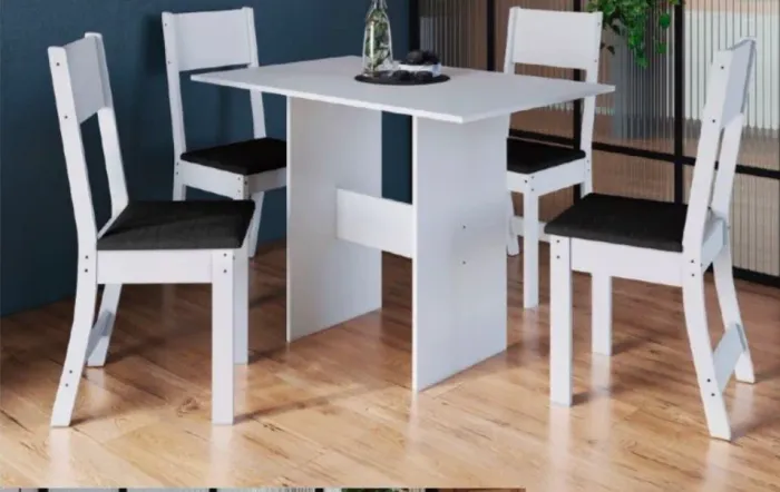 ?Conjunto Mesa de jantar Karla c/ 4 cadeiras - NOVO!