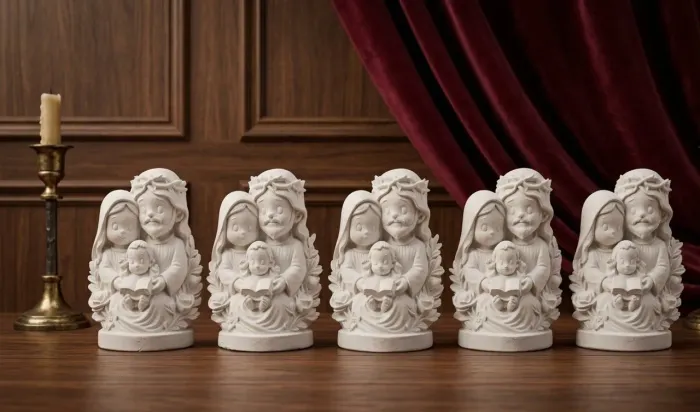 20 unidade sagrada família gesso cru