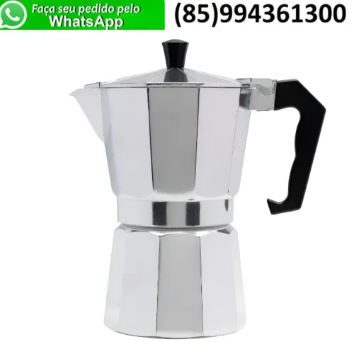 Cafeteira Italiana Alumínio 6 Xícaras 300ml Expresso Moka