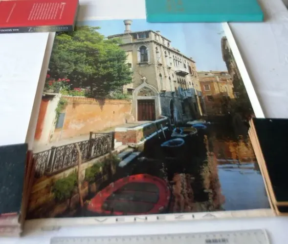 Antigo Pôster Veneza Itália (Grande - 51 cm x 43 cm) - Fotografia Palazzo Van Axel Anos 90