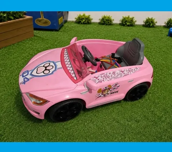 Carro Motorizado Patrulha Canina Carrinho Elétrico Rosa Skye