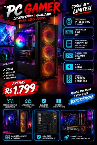 Pc Gamer custo benefício