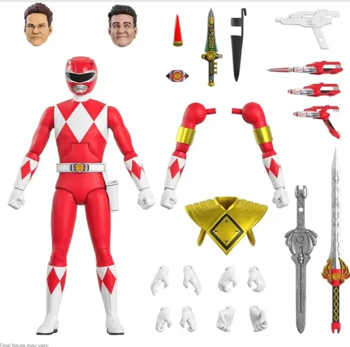 Estatueta Mighty Morphin Power Rangers Ultimates Ranger Vermelho 18 cm