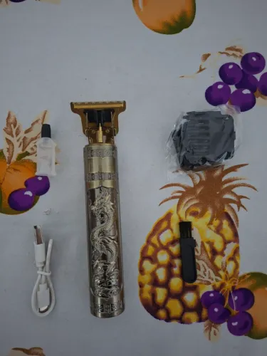 Máquina de Barbear e Cortar Cabelo Profissional Recarregável Sem Fio Dragão