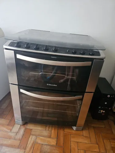 Fogão Eletrolux celebrate 5 bocas forno duplo 
