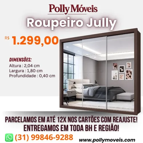 Guarda Roupa Jully! Pronta Entrega!