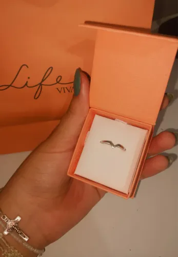 Anel life vivara V prata 925 tamanho: 16