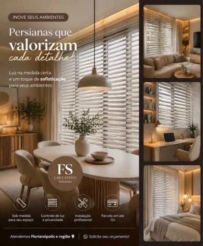 Cortinas e Persianas que transformam seu ambiente