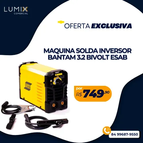 MAQUINA DE SOLDA INVERSORA BANTAM 3.2 BIVOLT ESAB
