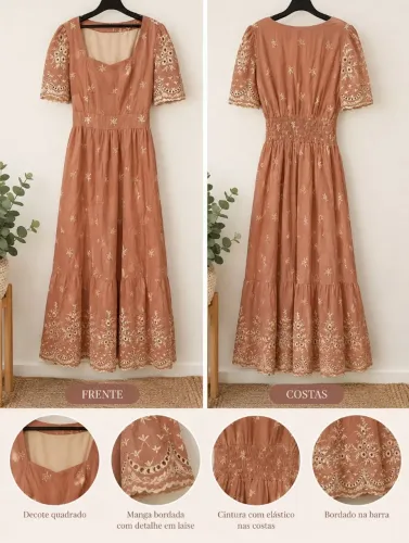 Vestido em cambraia