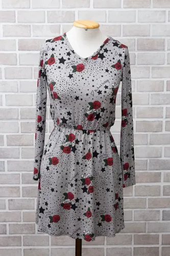 Vestido florido tam 12 - serve P adulto