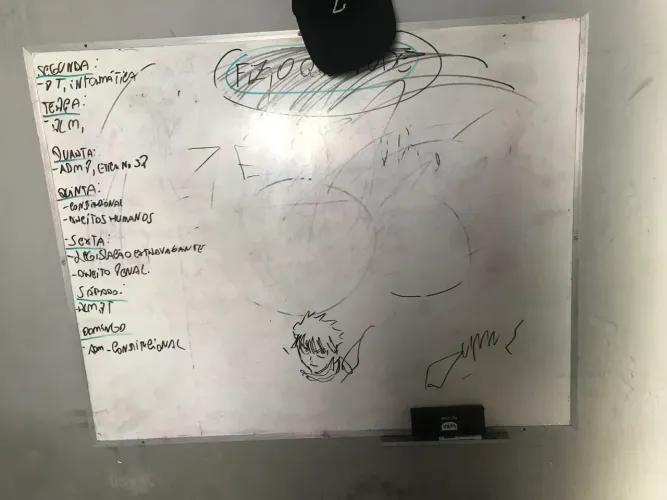 Quadro branco para estudos