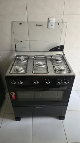 FOGÃO DISPONÍVEL ,PINTADO NA COR GRAFITE ESCURO