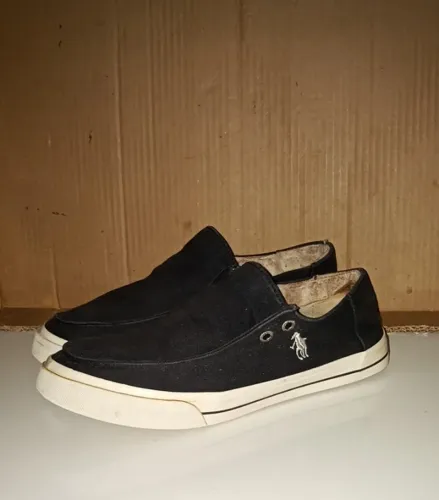 Tênis Slip On Polo Ralph Lauren Preto Original Elegante   40