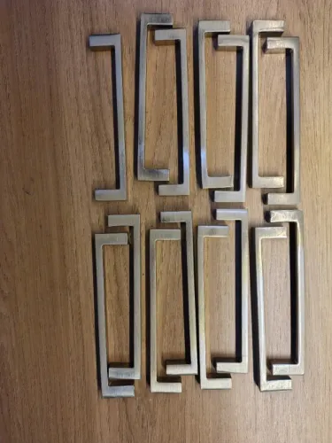 Puxador em aço inox para móveis planejados (15 peças)