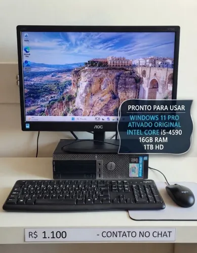 Computador Dell Completo i5 | 16GB RAM | 1TB | Win 11 Pro | Monitor + Teclado e Mouse