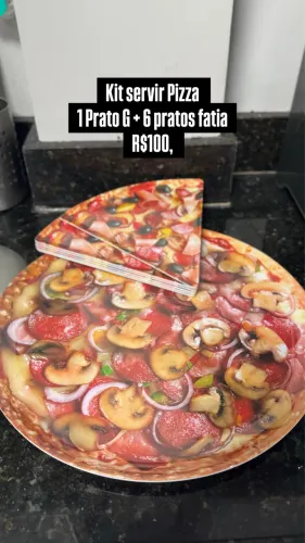 Kit Pratos para servir Pizza 