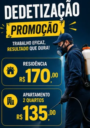 Dedetização profissional sem cheiro promoção