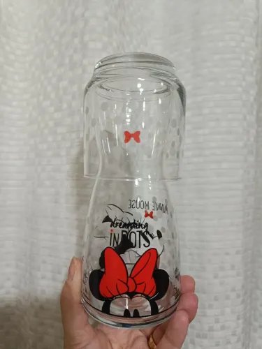 Moringa água/ bebidas Disney Minie garrafa 500 ml + copo 290 ml