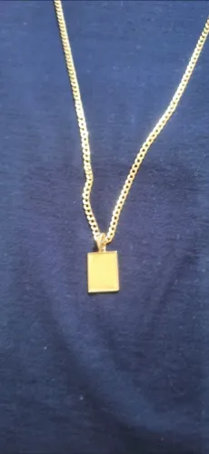 Ouro 18k cordão e pingente