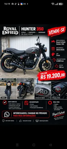 VETROCO OU VENDO - ROYAL ENFIELD HUNTER 350