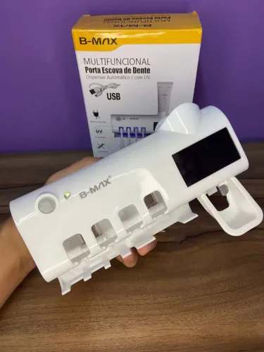 Porta Escova com UV + Dispenser Automático ? Organização e Higiene!