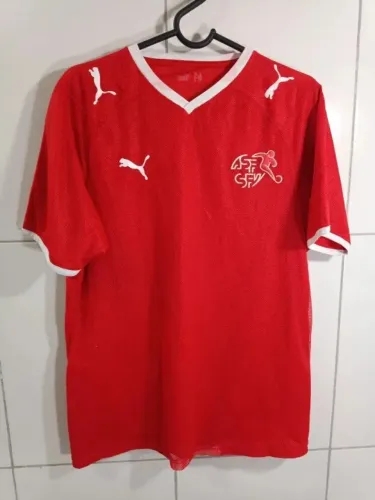 Camisa Suiça Home 2008 Vermelho M