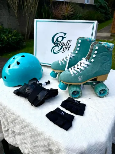 Kit Completo Patins Candigirl tamanho 35