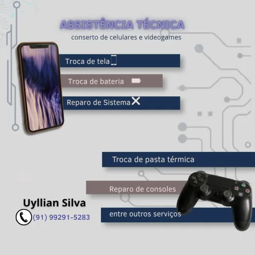 Serviços celulares e consoles 