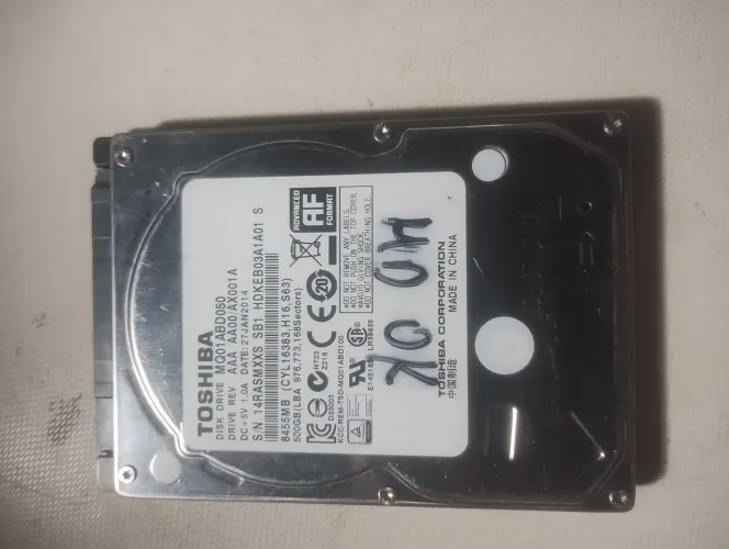 HD notebook 500 gb - toshiba
