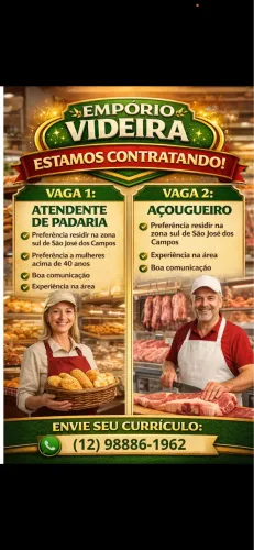 VAGA EM MERCADO ZONA SUL