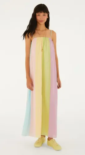 Vestido longo patch, farm